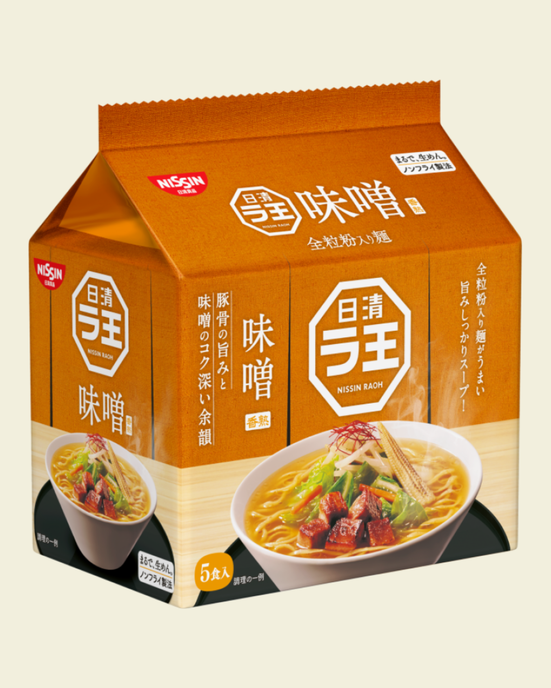 Nissin Raoh Miso (Rich Pork & Sesame Flavor) (5-Pack)