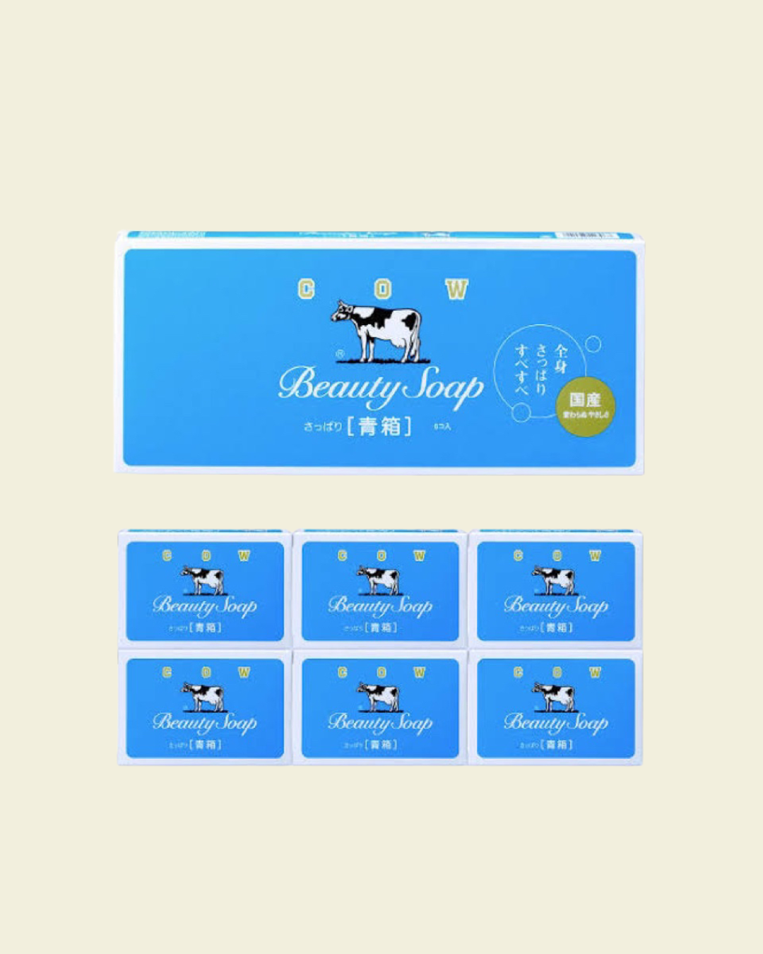 Cow Brand Beauty Soap Blue Box (6-Pack)