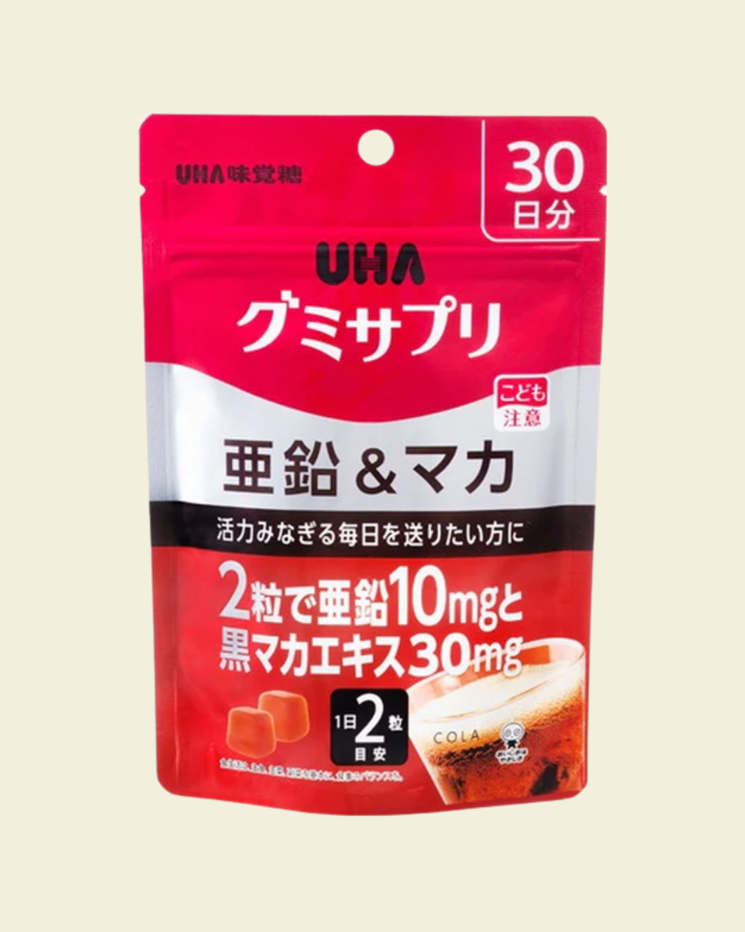 UHA Gummy Supplement Zinc & Maca (30-day supply)