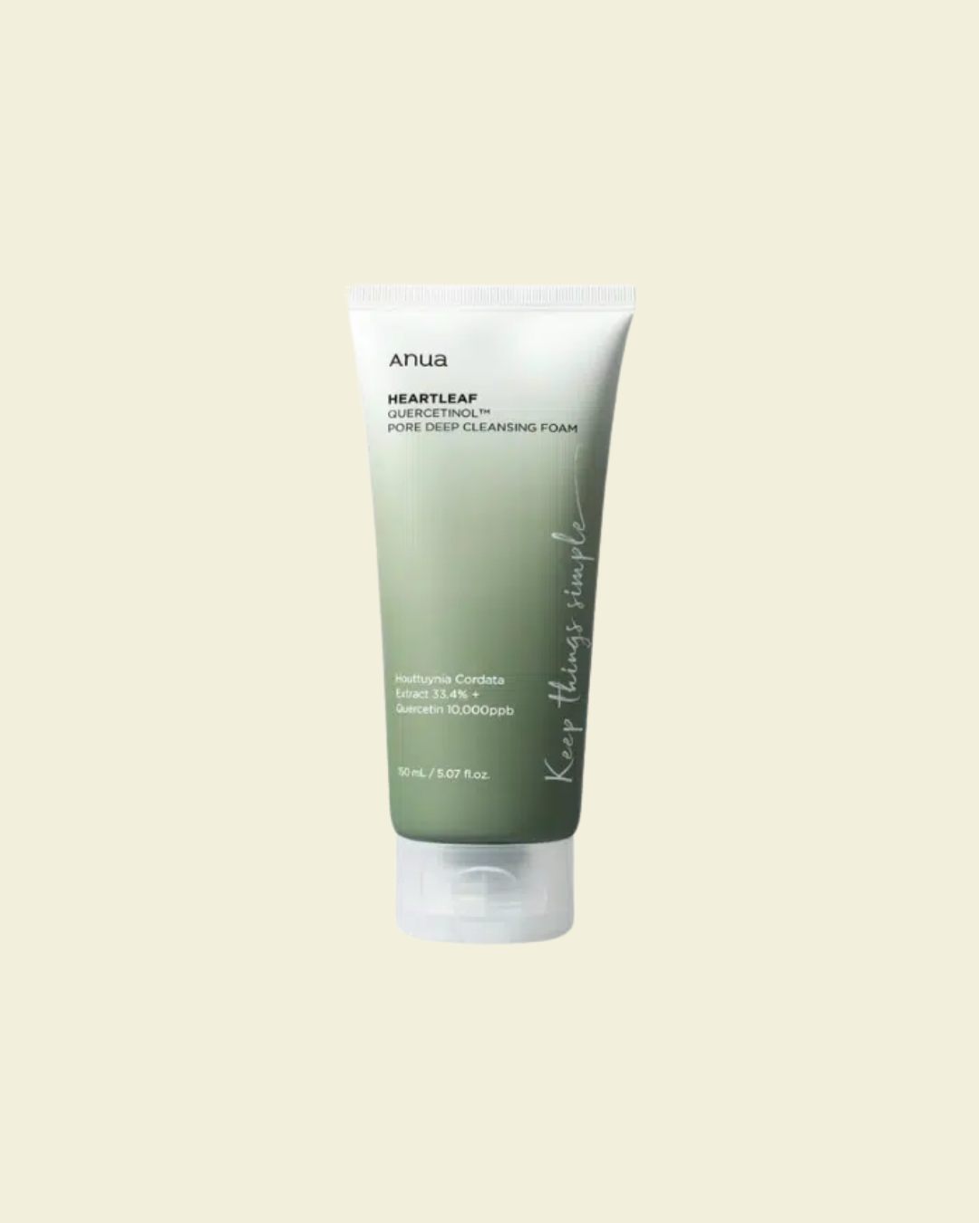 Anua Heartleaf Quercetinol Pore Deep Cleansing Foam (150ml)