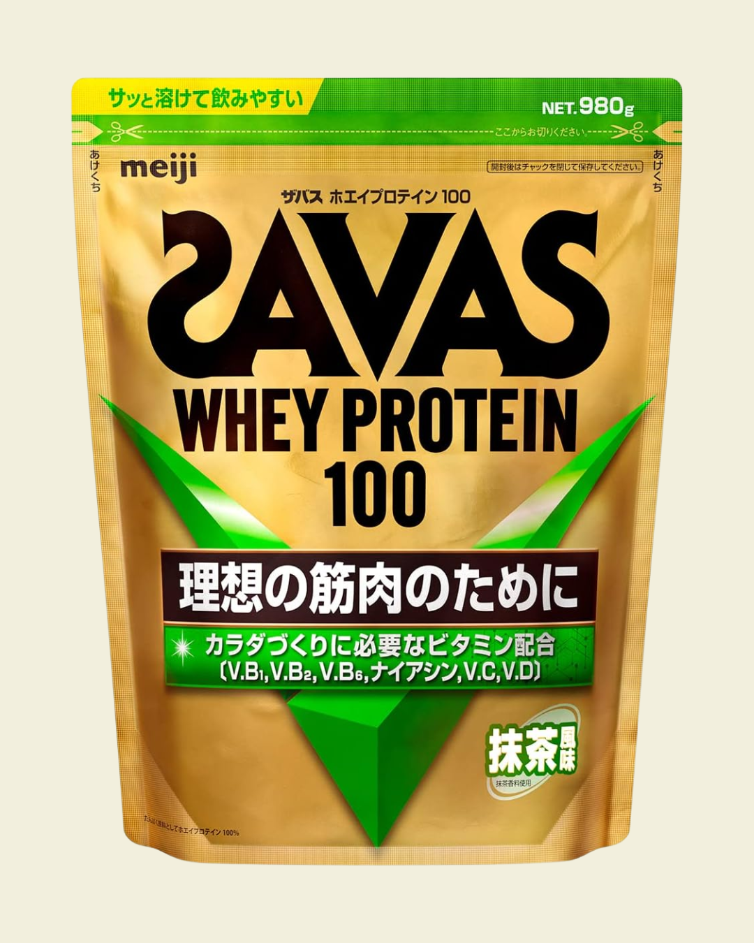 SAVAS Whey Protein 100 Matcha Flavor 980g