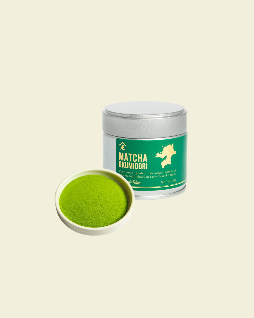 Ceremonial-grade Single-origin Matcha Okumidori (30g Silver Tin)