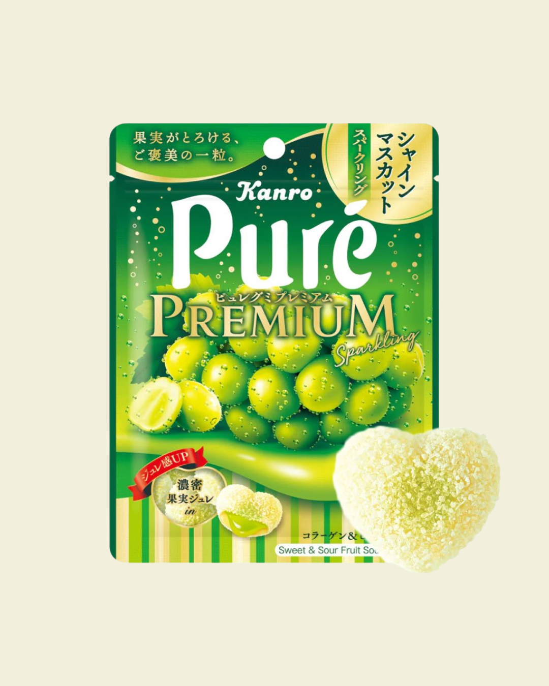 Kanro Puré Gummy Premium (Shine Muscat Sparkling)