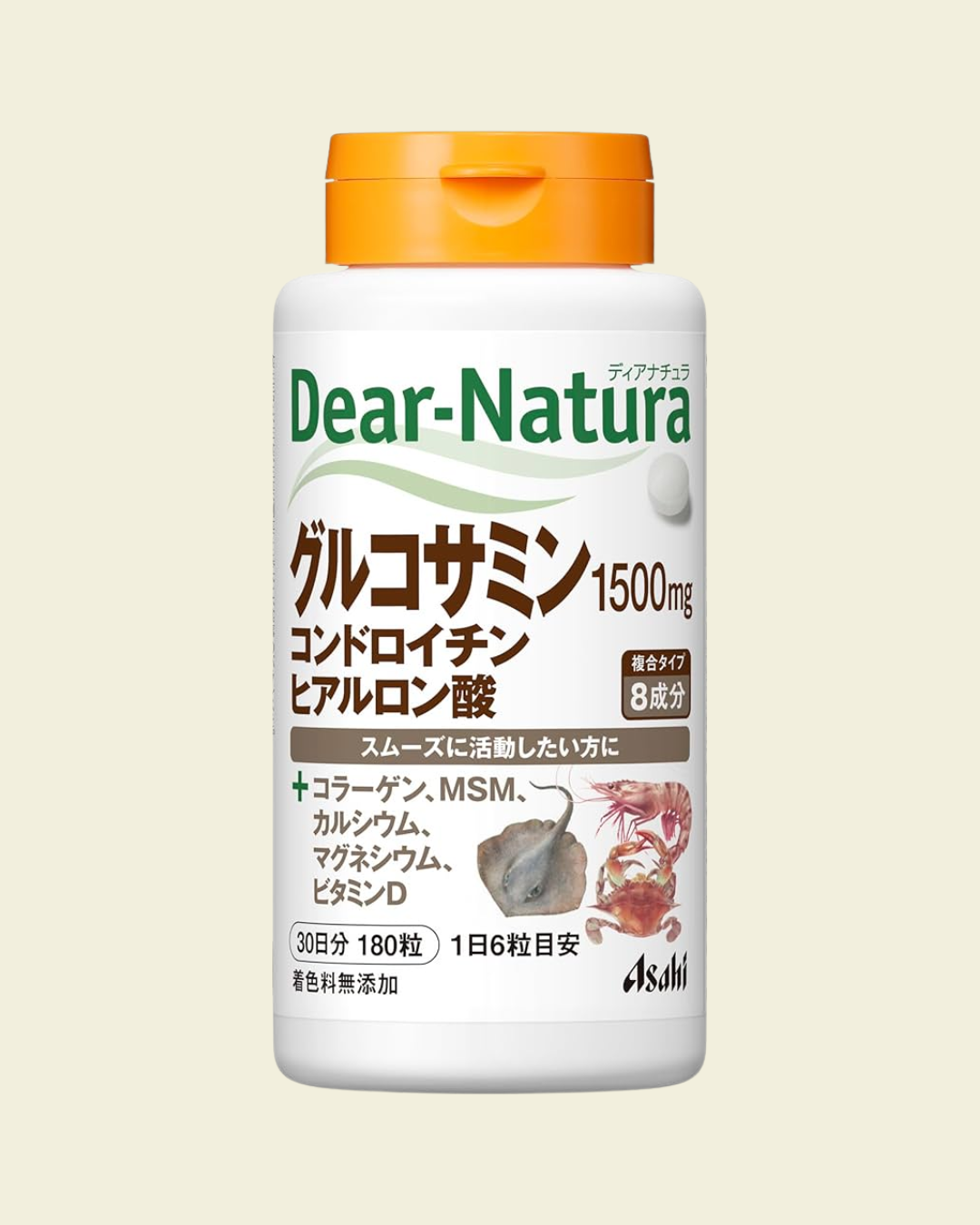 Asahi Dear-Natura Glucosamine, Chondroitin & Hyaluronic Acid (180 tablets / 30-day supply)