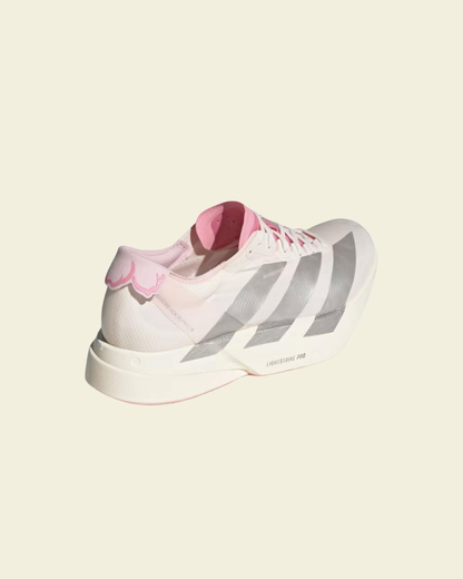adidas ADIZERO ADIOS PRO 4 “Sakura“ Core White / Silver Metallic / Bliss Pink