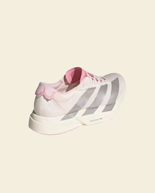 adidas ADIZERO ADIOS PRO 4 “Sakura“ Core White / Silver Metallic / Bliss Pink