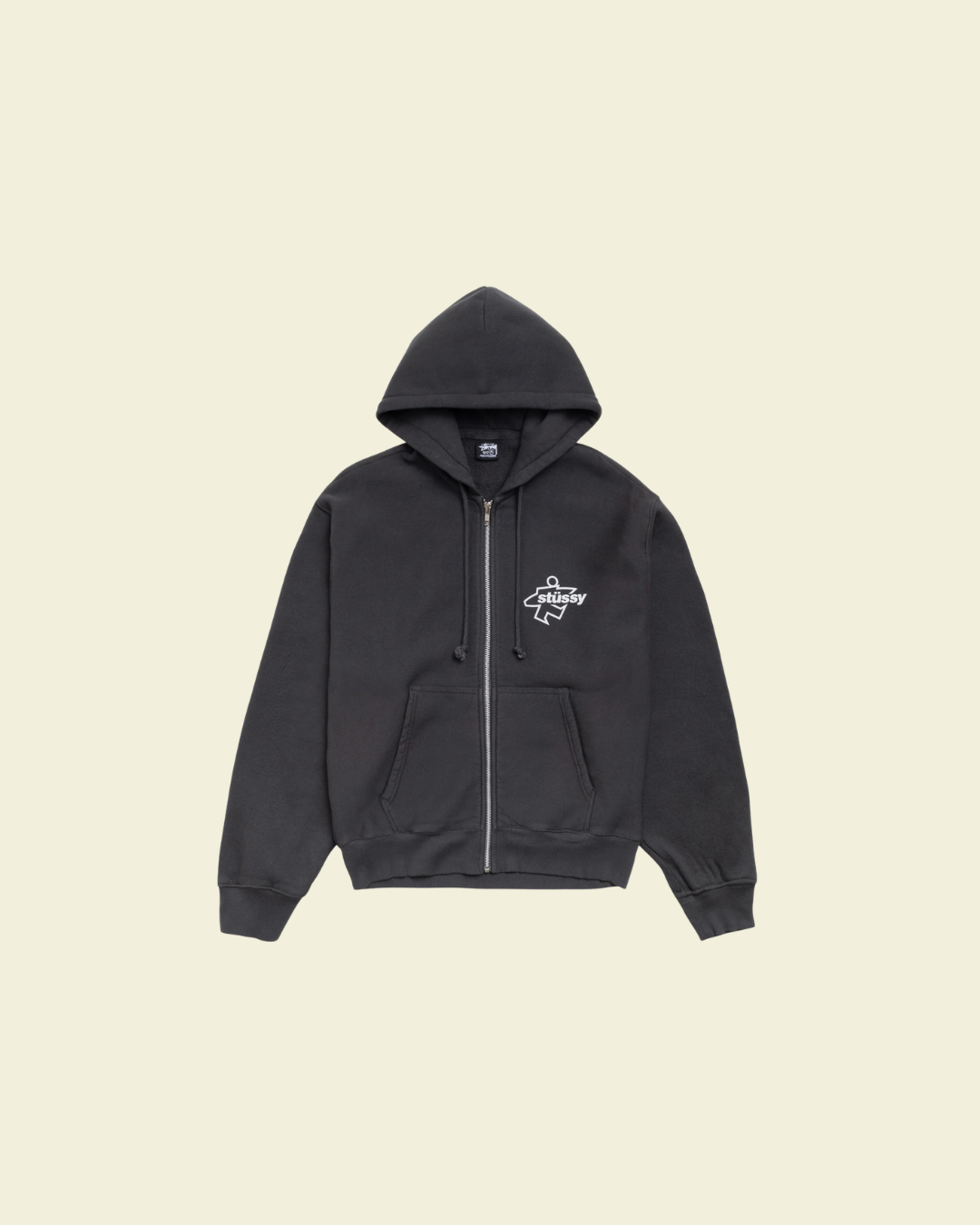 Dot Surf Puff Print Zip Hoodie