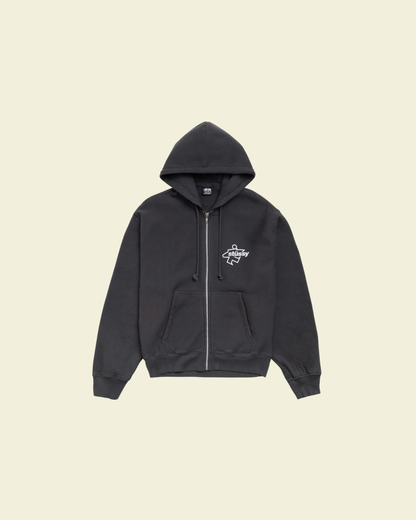 Dot Surf Puff Print Zip Hoodie