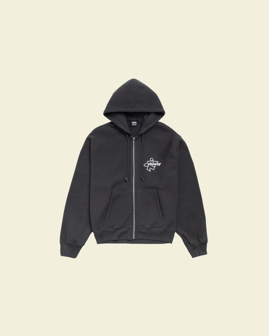 Dot Surf Puff Print Zip Hoodie