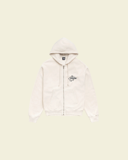 Dot Surf Puff Print Zip Hoodie